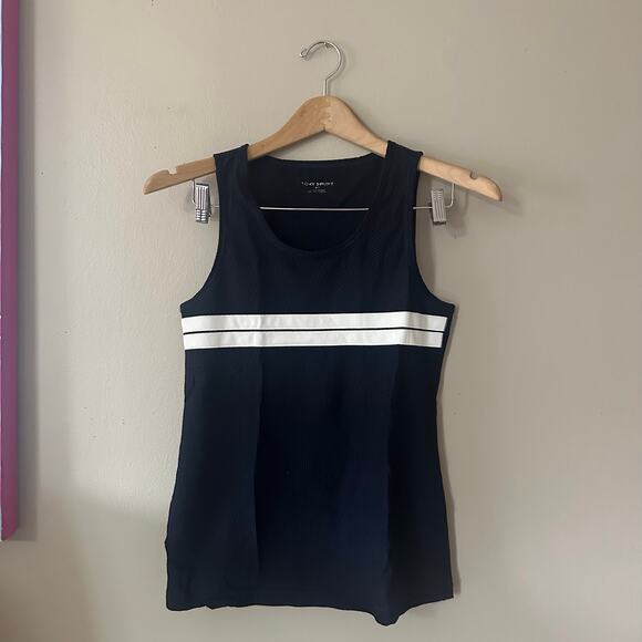 Tory Sport Parallel Stripe Reflective Mesh Tank Size M - Picture 2 of 6